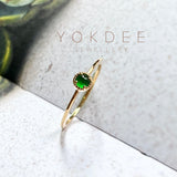 Custom Bespoke A-Grade Natural Green/Lavender Cat Paw Cabochon Jadeite Ring No. 162623/24