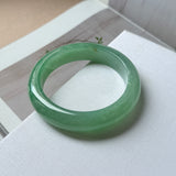 53mm A-Grade Green Jadeite Modern Round Bangle(Collector's Item) No.152144