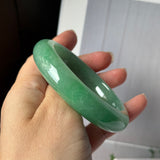 53mm A-Grade Green Jadeite Modern Round Bangle(Collector's Item) No.152144