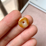 A-Grade Natural Yellow Orange Jadeite Donut No. 170509