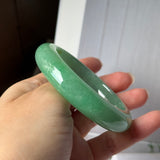 53mm A-Grade Green Jadeite Modern Round Bangle(Collector's Item) No.152144