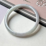 54.6mm A-Grade Natural Lavender Green Jadeite Modern Round Bangle No.152076