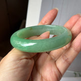 53mm A-Grade Green Jadeite Modern Round Bangle(Collector's Item) No.152144
