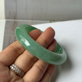 53mm A-Grade Green Jadeite Modern Round Bangle(Collector's Item) No.152144