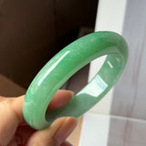 53mm A-Grade Green Jadeite Modern Round Bangle(Collector's Item) No.152144