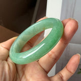53mm A-Grade Green Jadeite Modern Round Bangle(Collector's Item) No.152144