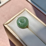 A-Grade Natural Bluish Green Jadeite Donut No. 172919