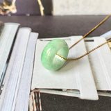 A-Grade Natural Moss On Snow Jadeite Barrel No. 161404