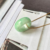 A-Grade Natural Moss On Snow Jadeite Barrel No. 161404