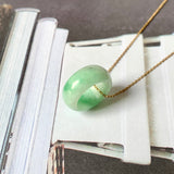 A-Grade Natural Moss On Snow Jadeite Barrel No. 161404