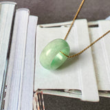 A-Grade Natural Moss On Snow Jadeite Barrel No. 161404