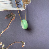 A-Grade Natural Moss On Snow Jadeite Barrel No. 161404