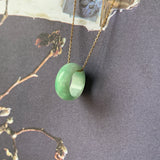A-Grade Natural Moss On Snow Jadeite Barrel No. 161404