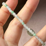 3.6mm A-Grade Natural Jadeite Ruyi Bean Beaded Bracelet No.190507