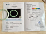 59.2mm A-Grade Natural Moss On Snow Jadeite Traditional Round Bangle No.152070