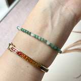 3.6mm A-Grade Natural Jadeite Ruyi Bean Beaded Bracelet No.190508