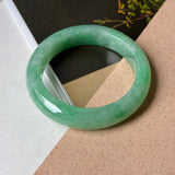 50.8mm A-Grade Green Jadeite Modern Round Bangle(Collector's Item) No.152145