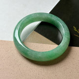 50.8mm A-Grade Green Jadeite Modern Round Bangle(Collector's Item) No.152145