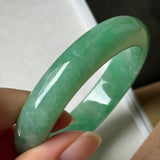 50.8mm A-Grade Green Jadeite Modern Round Bangle(Collector's Item) No.152145