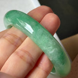50.8mm A-Grade Green Jadeite Modern Round Bangle(Collector's Item) No.152145