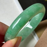 50.8mm A-Grade Green Jadeite Modern Round Bangle(Collector's Item) No.152145