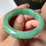 50.8mm A-Grade Green Jadeite Modern Round Bangle(Collector's Item) No.152145