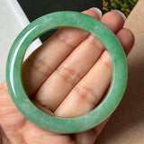 50.8mm A-Grade Green Jadeite Modern Round Bangle(Collector's Item) No.152145