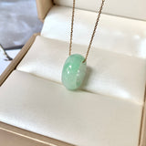 A-Grade Natural Moss On Snow Jadeite Barrel No. 171784