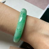 50.8mm A-Grade Green Jadeite Modern Round Bangle(Collector's Item) No.152145