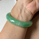 50.8mm A-Grade Green Jadeite Modern Round Bangle(Collector's Item) No.152145