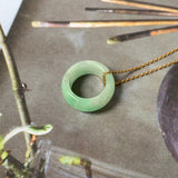 A-Grade Natural Moss On Snow Jadeite Barrel No. 171784