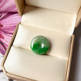 A-Grade Natural Imperial Green Jadeite Donut Pendant No.172290