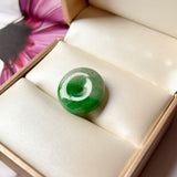 A-Grade Natural Imperial Green Jadeite Donut Pendant No.172290