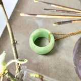 A-Grade Natural Moss On Snow Jadeite Barrel No. 171785