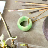 A-Grade Natural Moss On Snow Jadeite Barrel No. 171785