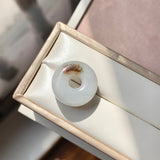 A-Grade Natural White Jadeite Bagel No.171682