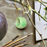 A-Grade Natural Moss On Snow Jadeite Barrel No. 171785