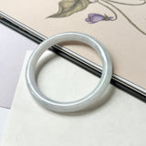 56.2mm A-Grade Natural Lavender Green Jadeite Traditional Round Bangle No.152079