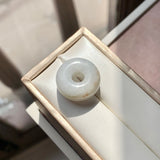 A-Grade Natural White Jadeite Bagel No.171682