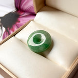 A-Grade Natural Imperial Green Jadeite Donut Pendant No.172289