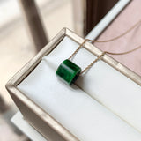 A-Grade Natural Floral Imperial Green Jadeite Barrel No.172014