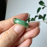 17.8mm A-Grade Natural Imperial Green Jadeite Peranakan Tile Ring No. 162625