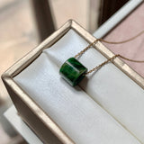 A-Grade Natural Floral Imperial Green Jadeite Barrel No.172018