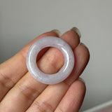 A-Grade Natural Light Lavender Jadeite Bagel Piece No. 172948