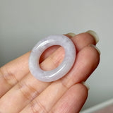 A-Grade Natural Light Lavender Jadeite Bagel Piece No. 172948
