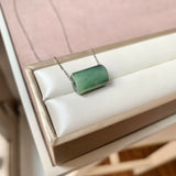 A-Grade Natural Bluish Green Jadeite Barrel No.172928