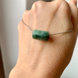 A-Grade Natural Bluish Green Jadeite Barrel No.172928