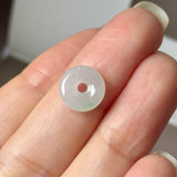 A-Grade Natural Light Lavender Apple Green Jadeite Bagel Piece No. 172950