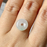 A-Grade Natural Light Lavender Apple Green Jadeite Bagel Piece No. 172950