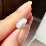 A-Grade Natural Light Lavender Apple Green Jadeite Bagel Piece No. 172950